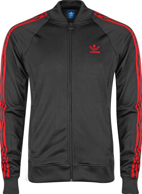 adidas jacke schwarz rot fußball|Schwarz .